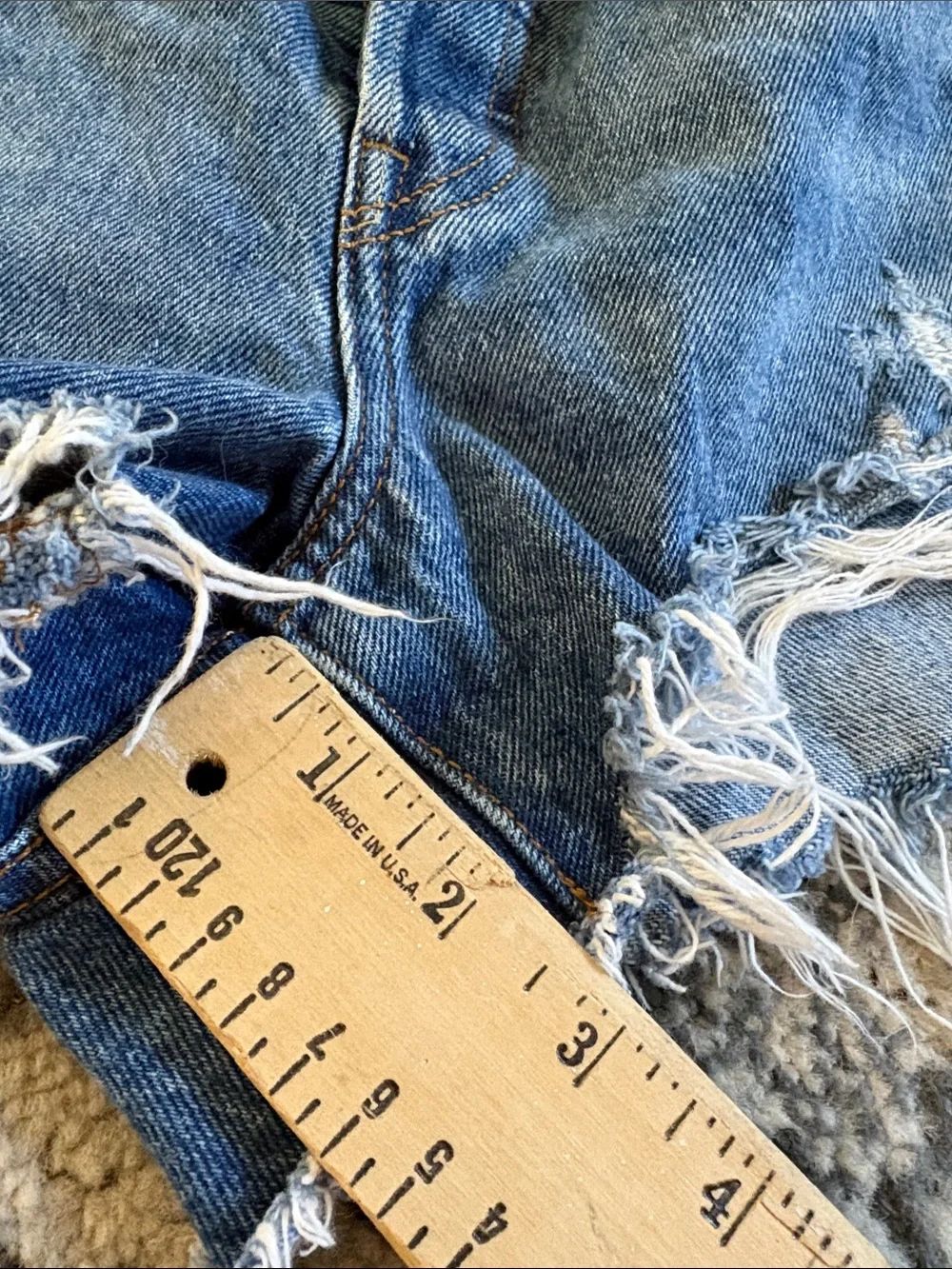 Levi's Women's 501 buttonfly Blue Denim Cutoff Shorts